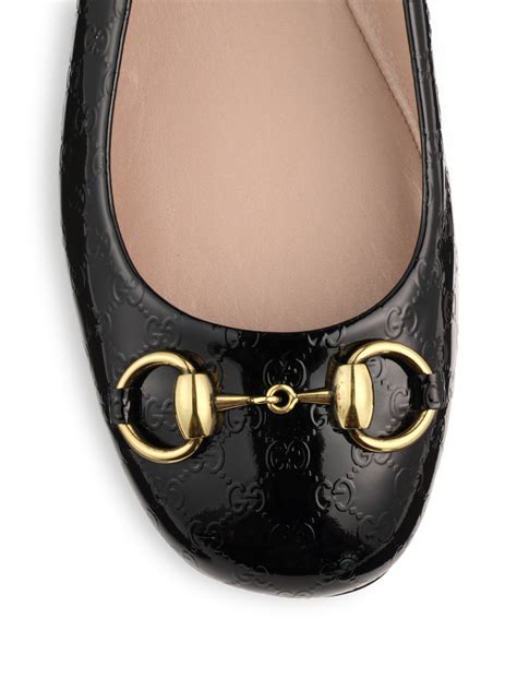 girl patent gucci flats|Girls' Designer Ballet Flats .